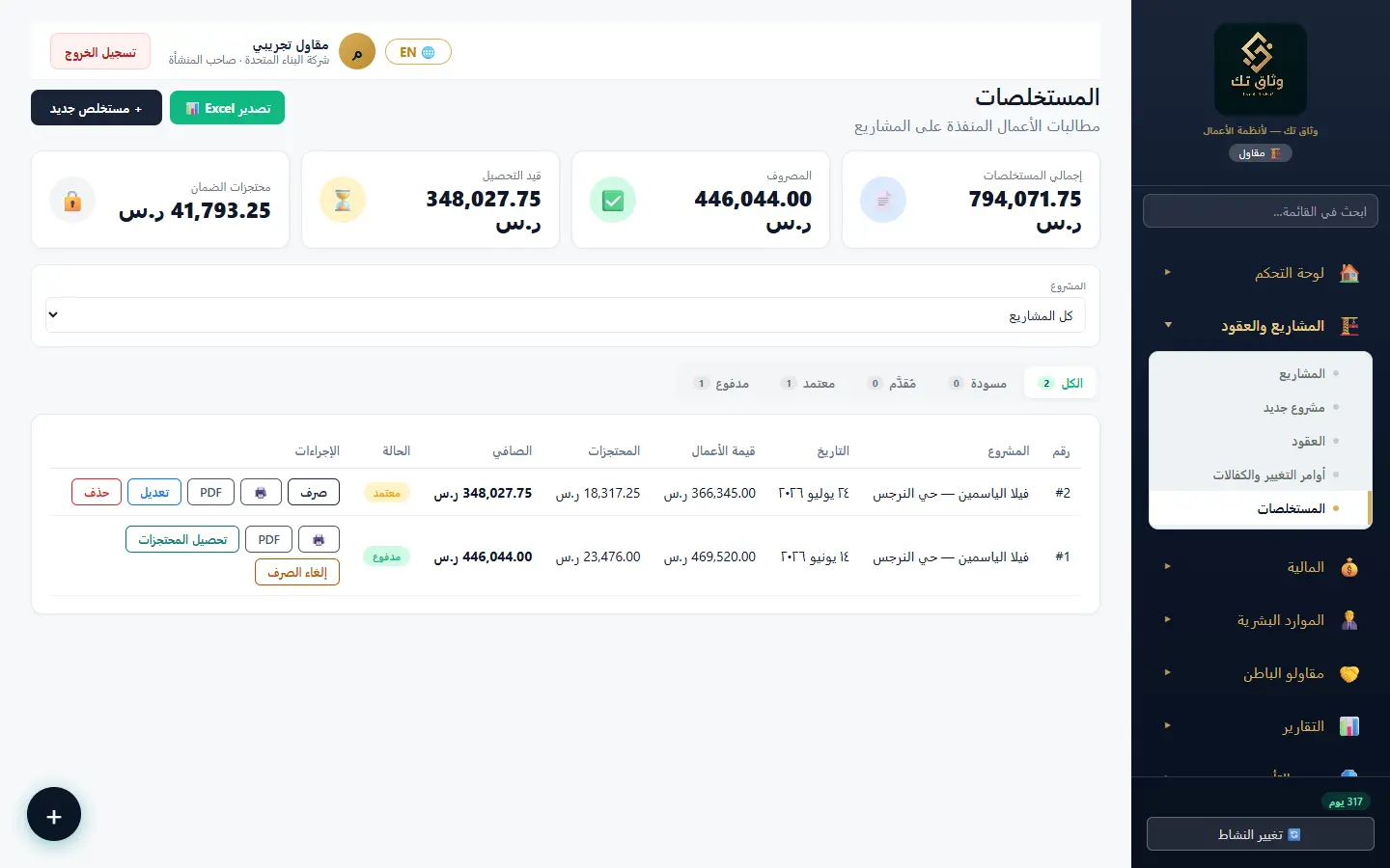 المستخلصات